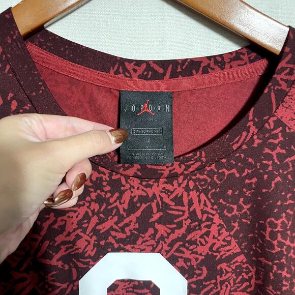 Jordan Men's Nike Dri-FIT Oklahoma Sooners Short Sleeve Red Tee - Size L - Picture 3 of 7